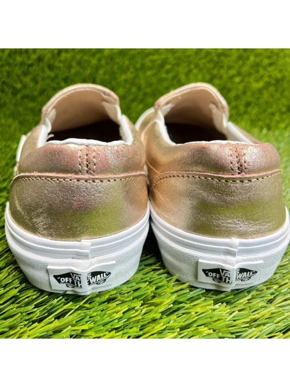 Vans Classic Slip-On Womens Size 5.5 Rose Gold Athletic Skate Shoes Sneakers